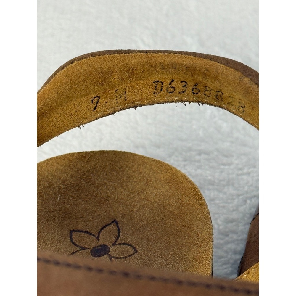 SAS Leather Strappy Sandals Brown Adjustable Buckle Comfort Women's 9N - Picture 7 of 7